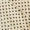 Pure Cotton Cream Dabu With Tiny Grey Polka Dots Hand Block Print Fabric