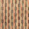 Pure Cotton Cream Rust And Black Stripes Screen Print Fabric
