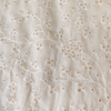 Pure Cotton Cream With Beautiful Flower Jaal Embroidered Fabric