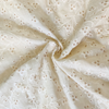 Pure Cotton Cream With Beautiful Flower Jaal Embroidered Fabric