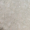 Pure Cotton Cream With Cream All Over Embroiedered Fabric