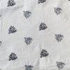 Pure Cotton Cream With Shades Of Grey Bush Plant Embroiedered Fabric