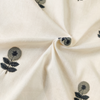 Pure Cotton Cream With Tiny Grey Flower Embroiedered Fabric