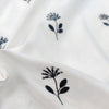Pure Cotton Cream With Tiny Shades of Grey Desert Flower Embroiedered Fabric