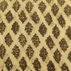 Pure Cotton Dabu Ajrak Sandy Mustard With A Plant Motif Hand Block Print Fabric