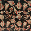 Pure Cotton Dabu Bagru Black With Indus Valley Vases Hand Block Print Fabric