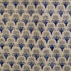 Pre Cut 1.65 Meter Pure Cotton Dabu Bagru With Black And Blue Floal Plant Hand Block Print Fabric