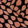 Pure Cotton Dabu Black With Lines Leaf Hand Block Print Fabric