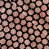 Pure Cotton Dabu Black With Small Eight Petal Flower Motifs Hand Block Print Fabric