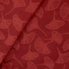 Pure Cotton Dabu Brick Red With Mushrooms Hand Block Print Fabric