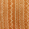 Pure Cotton Dabu Brown Mustard With Multi Zig Zag Stripes Hand Block Print Fabric