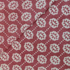 Pure Cotton Dabu Brown Peach With Pattern Stripes Hand Block Print Fabric