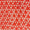 Pure Cotton Dabu Carrot Peach Geometric Triangle Hand Block Print Fabric