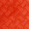 Pure Cotton Dabu Carrot Peach With Dashed Lines Rectangles Hand Block Print Fabric