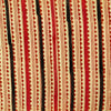Pre-cut 2.30 meter Pure Cotton Dabu Cream With Rust And Black Tribal Stripes