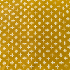 Pure Cotton Dabu Dirty Mustard With Plus Flower Motif Hand Block Print Fabric