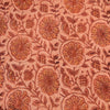 Pure Cotton Dabu Discharge Light Rustic Madder With Floral Jaal Hand Block Print Fabric