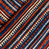 Pure Cotton Dabu Discharge With Tribal Madder Blue Multi Stripes Hand Block Print Fabric
