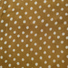 Pure Cotton Dabu Earthy Mustard With Polka Hand Block Print Fabric