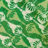 Pure Cotton Dabu Green With Cream And Light Green Blobby Stripes Hand Block Print Fabric