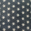 Pure Cotton Dabu Grey With Stars Hand Block Print Fabric