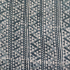Pure Cotton Dabu Grey With Triangle Geometric Stripes Hand Block Print Fabric