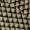 Pure Cotton Dabu Jahota Black With Intricate Spade Hand Block Print Fabric