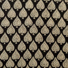 Pure Cotton Dabu Jahota Black With Intricate Spade Hand Block Print blouse Fabric (0.80 cm )