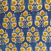 Pure Cotton Dabu Jahota Blue With Leafy Plant Motifs Hand Block Print Fabric