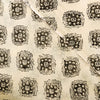 Pure Cotton Dabu Jahota Cream With Grey And Black Motif Hand Block Print Fabric