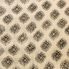 Pure Cotton Dabu Jahota Cream With Grey And Black Motif Hand Block Print Blouse Fabric (  90 CM )