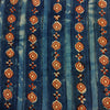Pure Cotton Dabu Jahota Indigo With Border Stripes Hand Block Print Fabric