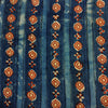 Pure Cotton Dabu Jahota Indigo With Border Stripes Hand Block Print blouse Fabric ( 1 meter )