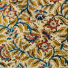 Pure Cotton Dabu Jahota Kaatha With Floral Jaal Hand Block Print Fabric