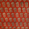 Pure Cotton Dabu Jahota Rust With Tiny Marrigold Hand Block Print blouse Fabric ( 80 cm )