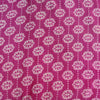 Pure Cotton Dabu Kaatha Pink With Flower Dot Stripes Hand Block Print Fabric