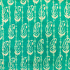 Pure Cotton Dabu Light Blue With Kairi Stripes Hand Block Print Fabric