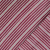 Pure Cotton Dabu Light Coral Burgundy With Stripes Hand Block Print Fabric