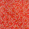 Pure Cotton Dabu Light Orange With Beige Jaal Hand Block Print fabric