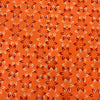 Pure Cotton Dabu Light Orange With Maroon And Cream Stars Hand Block Print Fabric