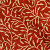 Pure Cotton Dabu Maddar Red With Beige Jaal Hand Block Print Fabric