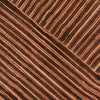 Pure Cotton Dabu Maroon Brown And Cream Tiny Stripes Hand Block Print Fabric