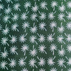 Pure Cotton Dabu Moss Green With White Amoeba Motifs Hand Block Print Fabric