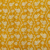 Pure Cotton Dabu Mustard With Cream Leafy Jaal Hand Block Print Fabric