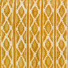 Pure Cotton Dabu Mustard With Intricate Stripes Hand Block Print Fabric