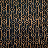 Pure Cotton Dabu Navy Blue With Orange All Over Geometric Pattern Hand Block Print Fabric
