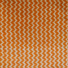 Pure Cotton Dabu Orange With Cream Zig Zag Hand Block Print Fabric