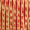 Pure Cotton Dabu Peachy Brown With Tiny Waves Stripes Hand Block Print Fabric