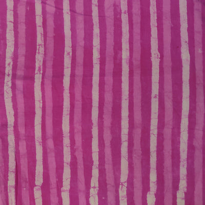 Pure Cotton Dabu Pink Stripes Hand Block Print Blouse Fabric ( 0.95 CM )
