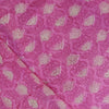 Pure Cotton Dabu Pink With Cream Floral Jaal Hand Block Print Fabric